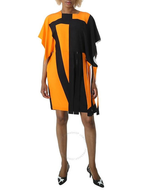 Burberry Burberry Ladies Bright Orange Ip Geometric Print Dress, Brand Size 6 (US Size 4)