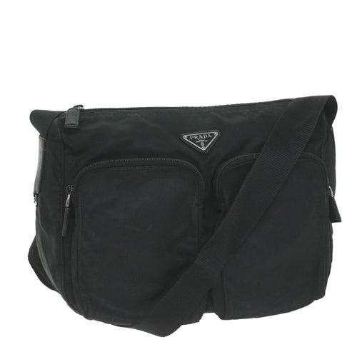 PRADA Shoulder Bag Nylon Black  66006