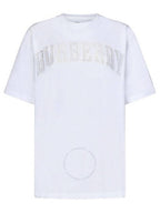 Burberry Lace Logo Cotton Oversized Short Sleeve T-Shirt White