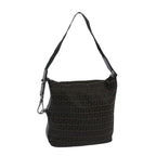 FENDI Zucchino Canvas Shoulder Bag Brown66016