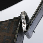 FENDI Zucchino Canvas Shoulder Bag Brown66016
