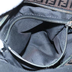 FENDI Zucchino Canvas Shoulder Bag Brown66016