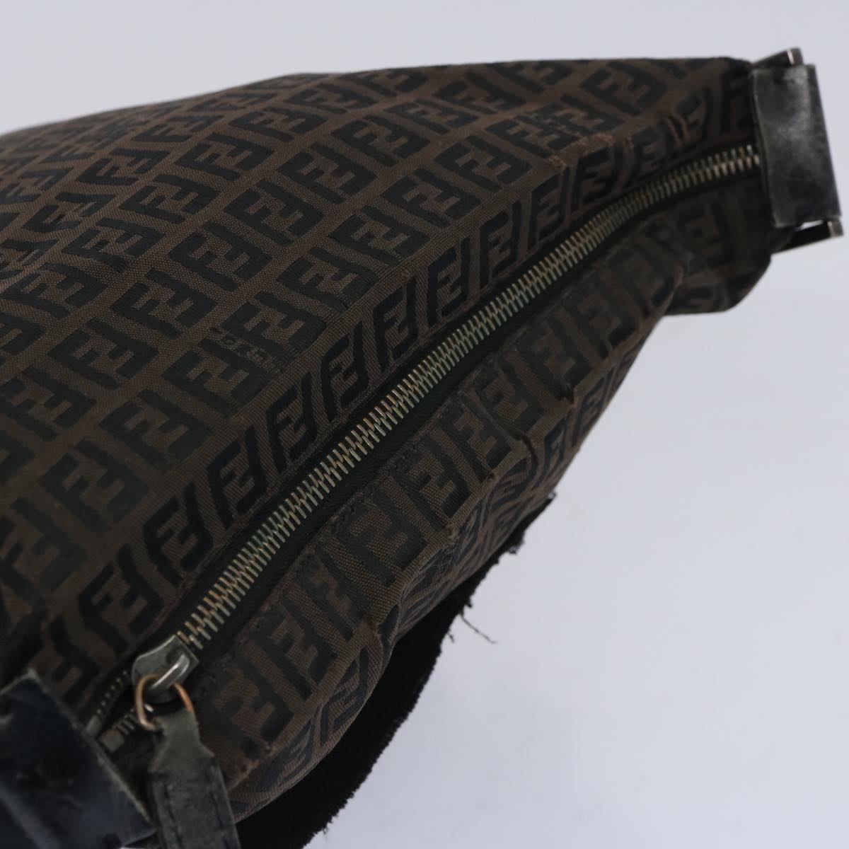 FENDI Zucchino Canvas Shoulder Bag Brown66016