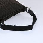 FENDI Zucchino Canvas Shoulder Bag Brown66016