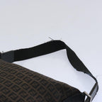 FENDI Zucchino Canvas Shoulder Bag Brown66016