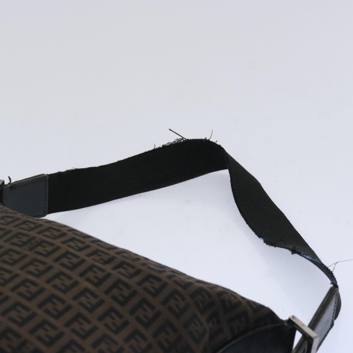 FENDI Zucchino Canvas Shoulder Bag Brown66016