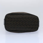 FENDI Zucchino Canvas Shoulder Bag Brown66016