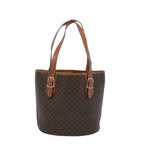 CELINE Macadam Canvas Shoulder Bag PVC Leather Brown  66029
