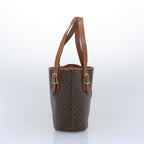 CELINE Macadam Canvas Shoulder Bag PVC Leather Brown  66029