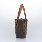 CELINE Macadam Canvas Shoulder Bag PVC Leather Brown  66029