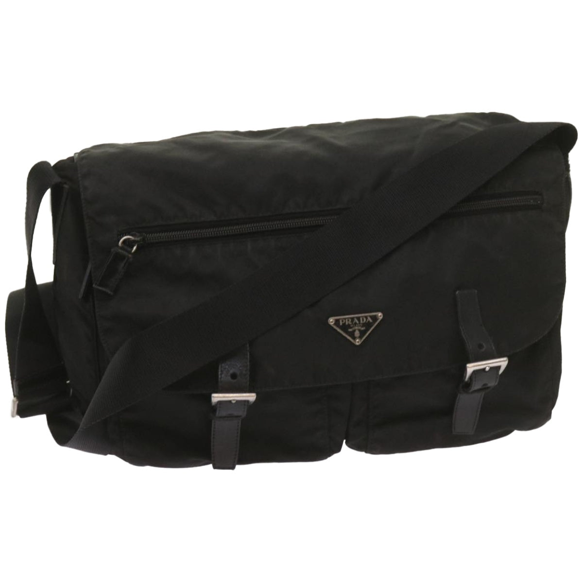 PRADA Shoulder Bag Nylon Black  66034