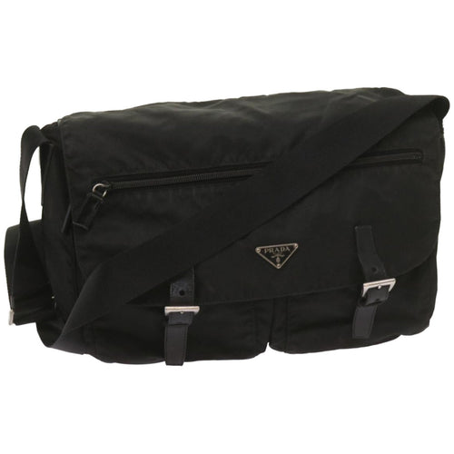 PRADA Shoulder Bag Nylon Black  66034