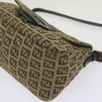 FENDI Zucchino Canvas Mamma Baguette Shoulder Bag Beige66042