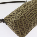 FENDI Zucchino Canvas Mamma Baguette Shoulder Bag Beige66042