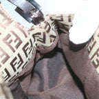 FENDI Zucchino Canvas Mamma Baguette Shoulder Bag Beige66042