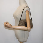 FENDI Zucchino Canvas Mamma Baguette Shoulder Bag Beige66042