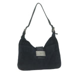 FENDI Mamma Baguette Shoulder Bag Suede Navy66049