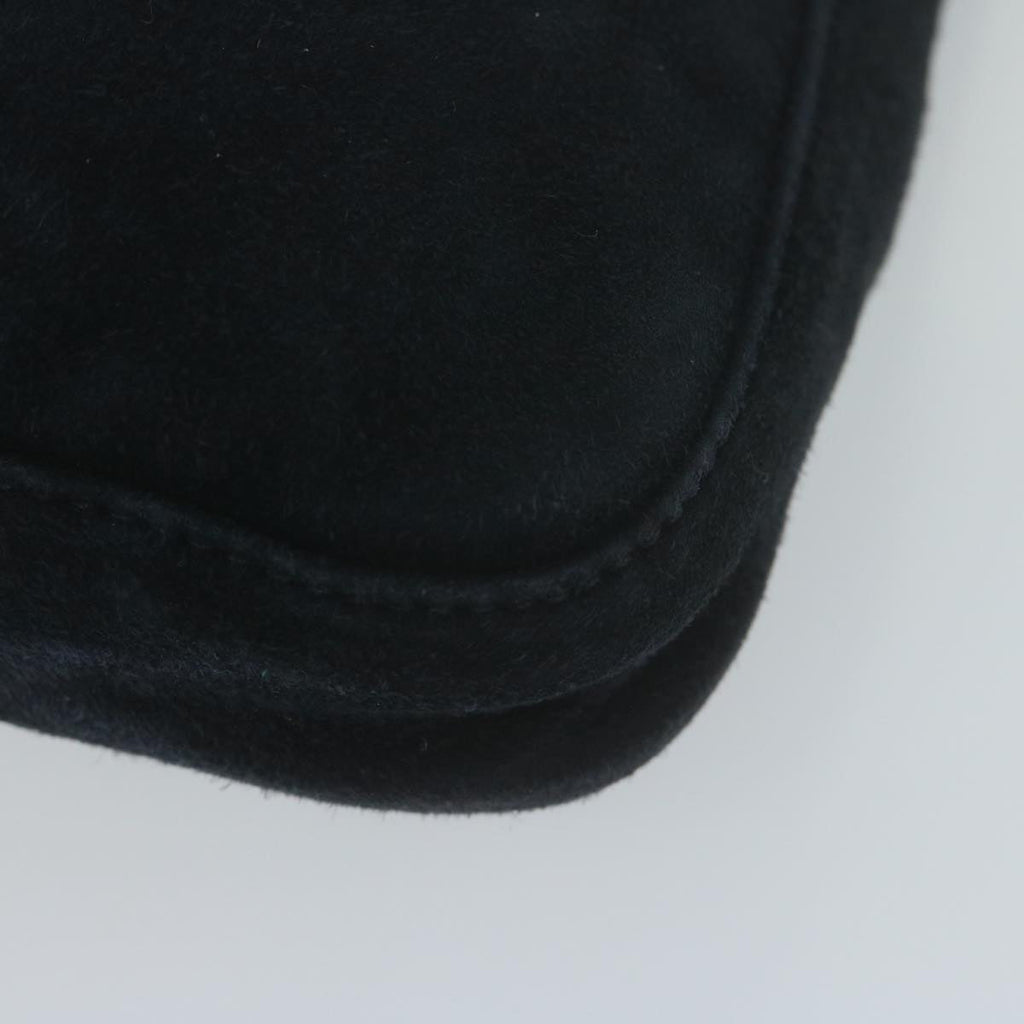 FENDI Mamma Baguette Shoulder Bag Suede Navy66049