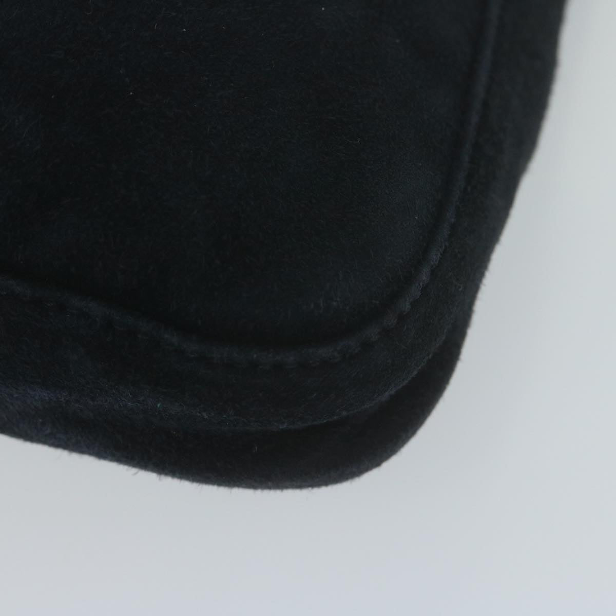 FENDI Mamma Baguette Shoulder Bag Suede Navy66049