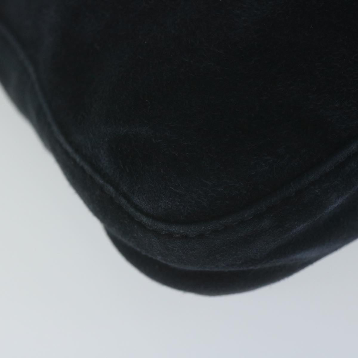 FENDI Mamma Baguette Shoulder Bag Suede Navy66049