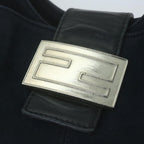 FENDI Mamma Baguette Shoulder Bag Suede Navy66049