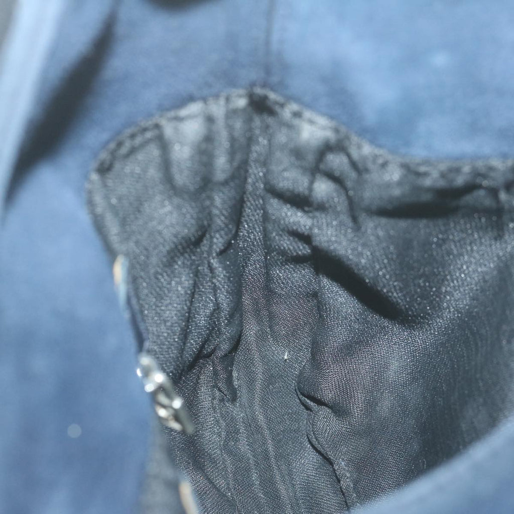 FENDI Mamma Baguette Shoulder Bag Suede Navy66049