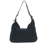 FENDI Mamma Baguette Shoulder Bag Suede Navy66049