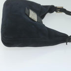 FENDI Mamma Baguette Shoulder Bag Suede Navy66049