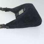 FENDI Mamma Baguette Shoulder Bag Suede Navy66049