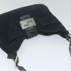 FENDI Mamma Baguette Shoulder Bag Suede Navy66049