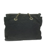 PRADA Quilted Chain Shoulder Bag Nylon Black  66057