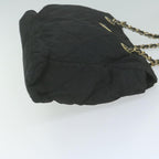 PRADA Quilted Chain Shoulder Bag Nylon Black  66057