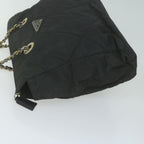 PRADA Quilted Chain Shoulder Bag Nylon Black  66057