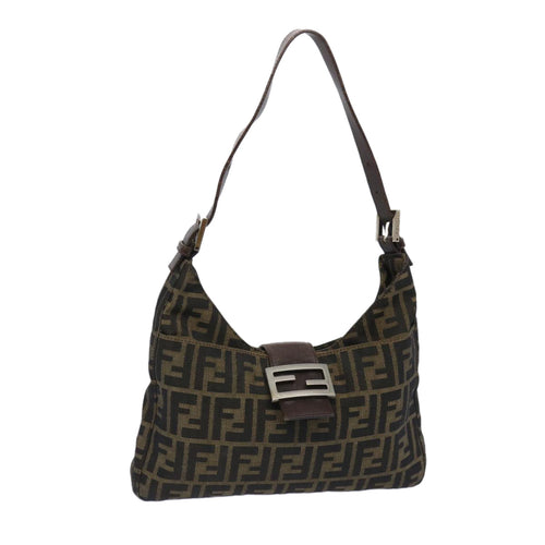 FENDI Zucca Canvas Mamma Baguette Shoulder Bag Brown66062