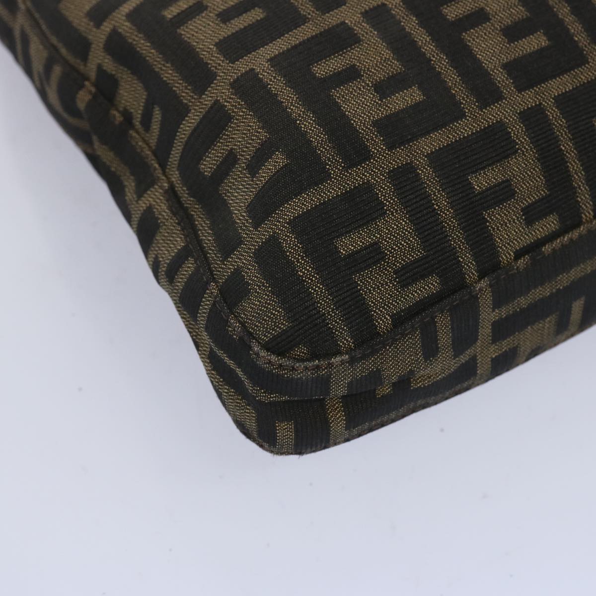 FENDI Zucca Canvas Mamma Baguette Shoulder Bag Brown66062