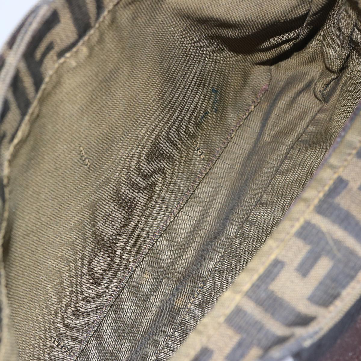 FENDI Zucca Canvas Mamma Baguette Shoulder Bag Brown66062