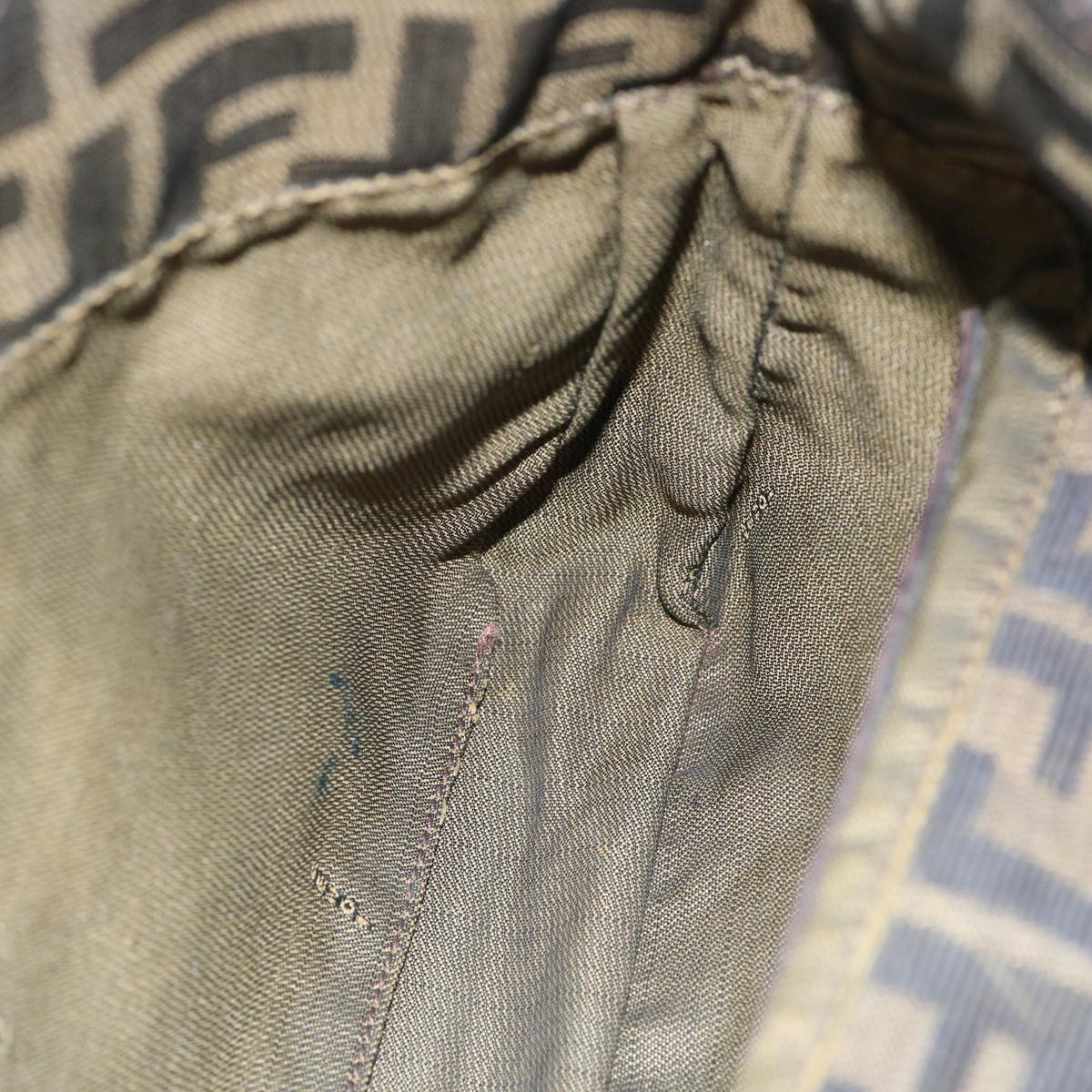 FENDI Zucca Canvas Mamma Baguette Shoulder Bag Brown66062