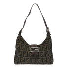 FENDI Zucca Canvas Mamma Baguette Shoulder Bag Brown66062