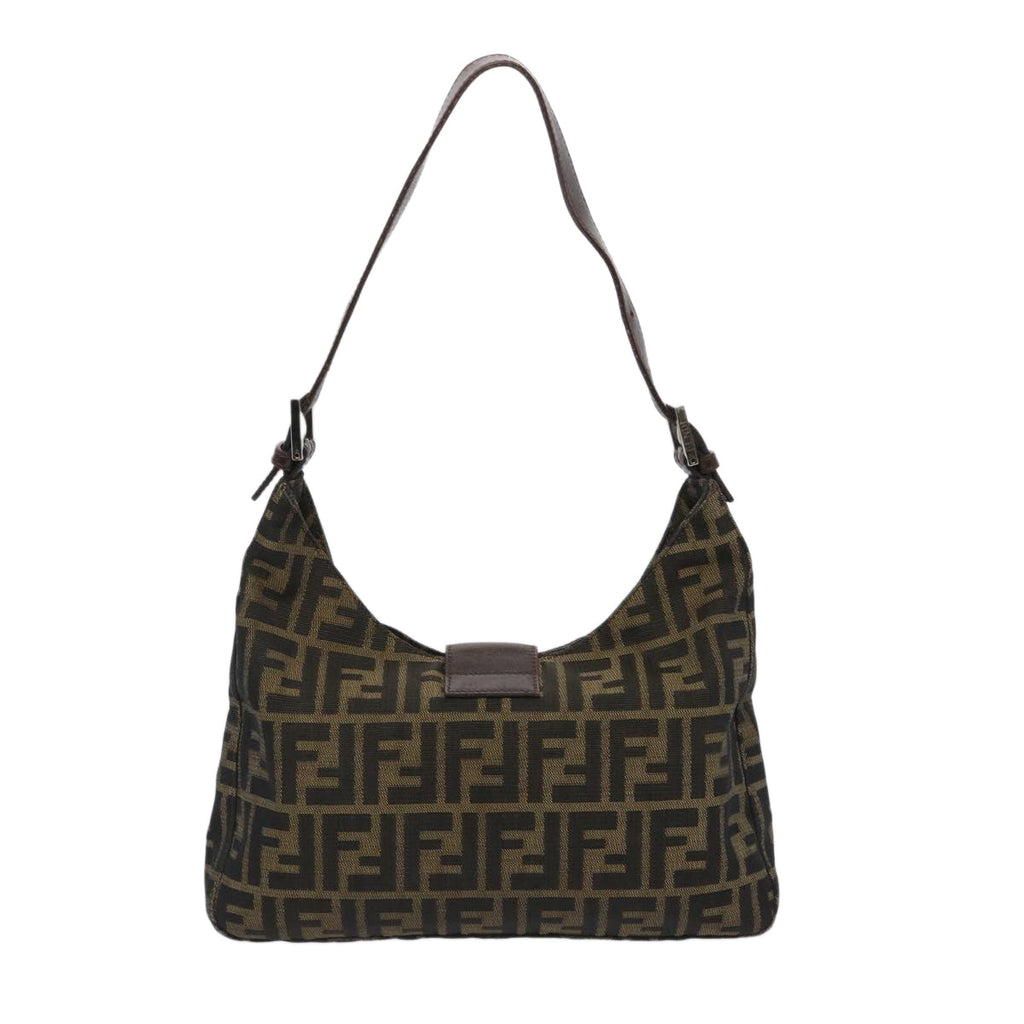 FENDI Zucca Canvas Mamma Baguette Shoulder Bag Brown66062