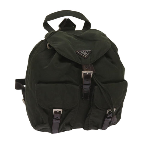 PRADA Backpack Nylon Green  66077
