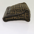 FENDI Zucca Canvas Clutch Bag 2Set Black Brown66087