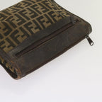 FENDI Zucca Canvas Clutch Bag 2Set Black Brown66087