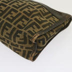 FENDI Zucca Canvas Clutch Bag 2Set Black Brown66087