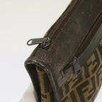 FENDI Zucca Canvas Clutch Bag 2Set Black Brown66087