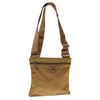 PRADA Shoulder Bag Nylon Brown  66123