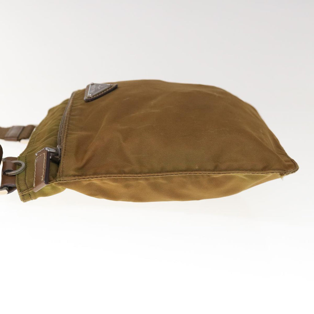 PRADA Shoulder Bag Nylon Brown  66123