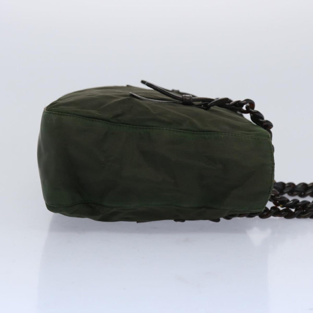 PRADA Hand Bag Nylon Khaki  66130