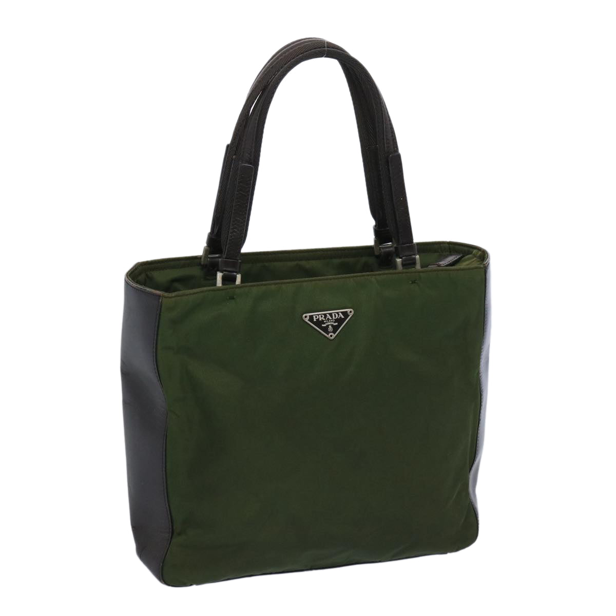 PRADA Hand Bag Nylon Khaki  66132