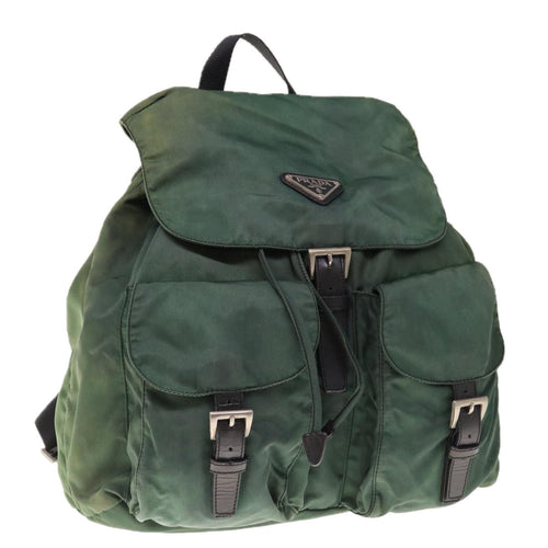 PRADA Backpack Nylon Green  66140