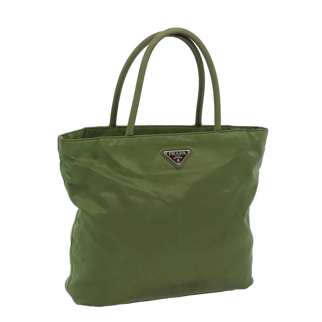 PRADA Hand Bag Nylon Green  66142
